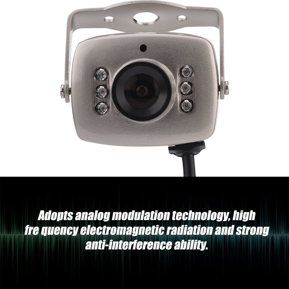 Mini CCTV Camera with Night Vision - 6 LED Wired CMOS Security Camera for Home & Hotel Surveillance (PAL/NTSC System) | Indoor Monitoring, Baby/Pet Watching, Property Protection