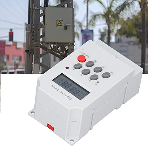 DIN Rail LCD Micro Computer Power Timer Switch - DC 12V Programmable Timing Controller for Street Lights & Electric Boxes (Replacement for KG316T II) | Perfect for Home Automation & Energy Saving