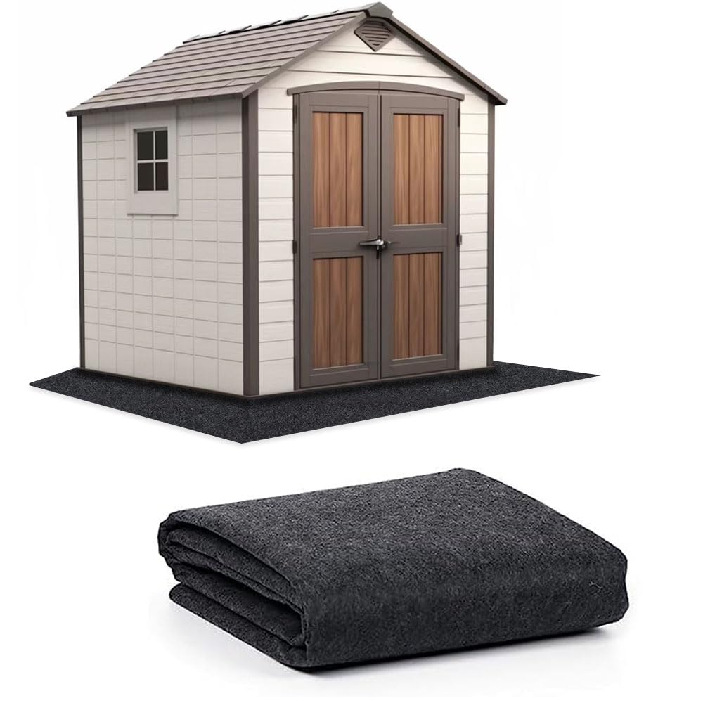 6x4 FT Heavy-Duty Waterproof Outdoor Storage Shed Mat - Anti-Slip Floor Protection for Patio Furniture, Carports & Garages - Durable Dustproof Flooring Solution for Home & Garden Use