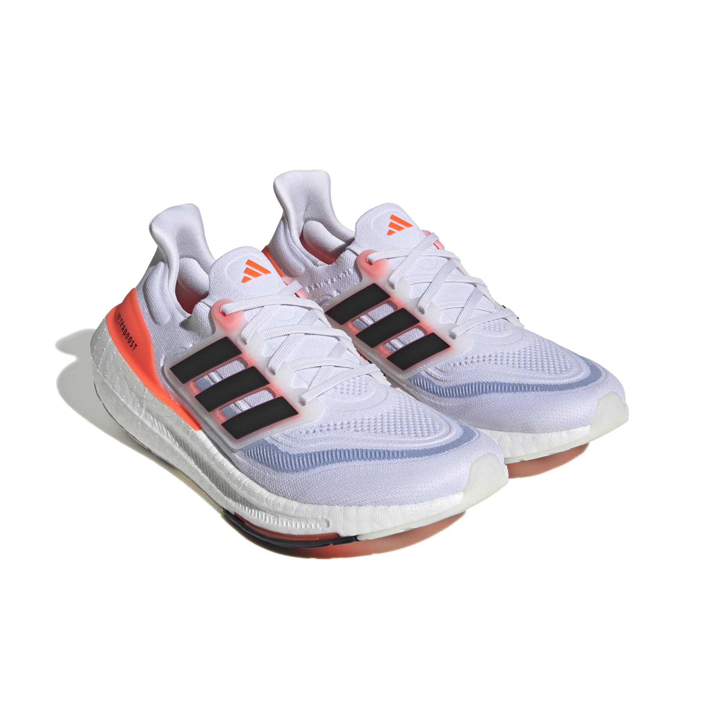Men's Ultraboost Light Running Shoes - White/Core Black/Solar Red | Comfortable Athletic Sneakers for Jogging, Gym & Daily Wear