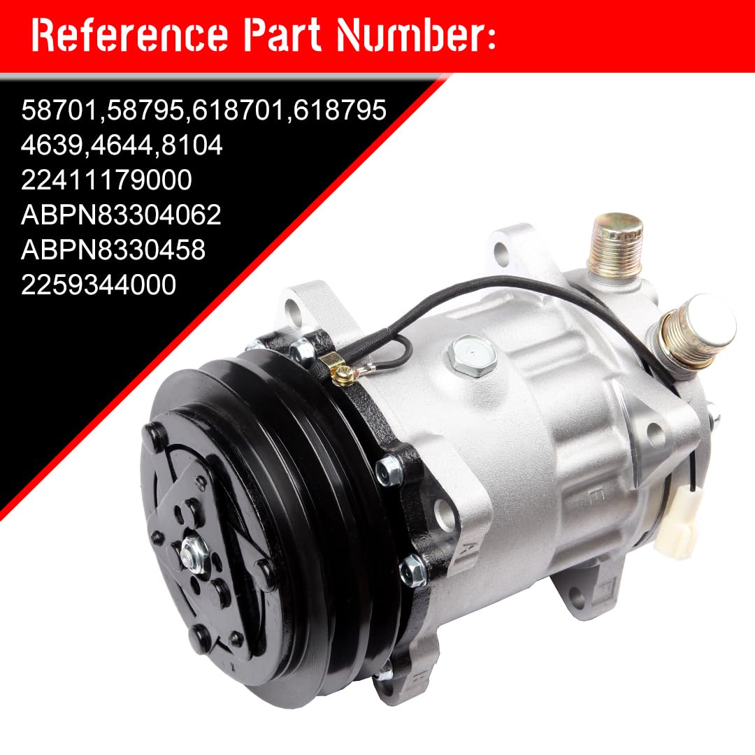 High-Performance Air Conditioning Compressor for Hyundai Excel | Jeep Wagoneer | Mazda 626 | Mercury Tracer (1982-1995) - Direct Replacement AC Compressor for Smooth Cooling in Summer Driving