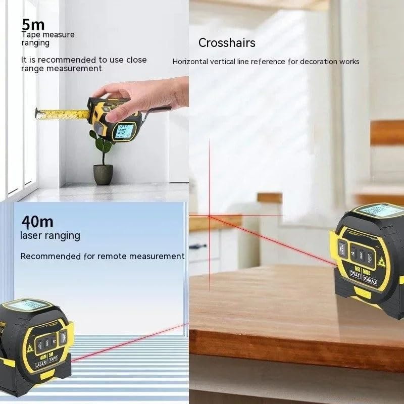 2025 New 3-in-1 Digital Tape Measure with LED Display - The Almighty Ruler by Almighty Tools (Blue, 2-Pack) - Perfect for Construction, DIY Projects & Home Improvement