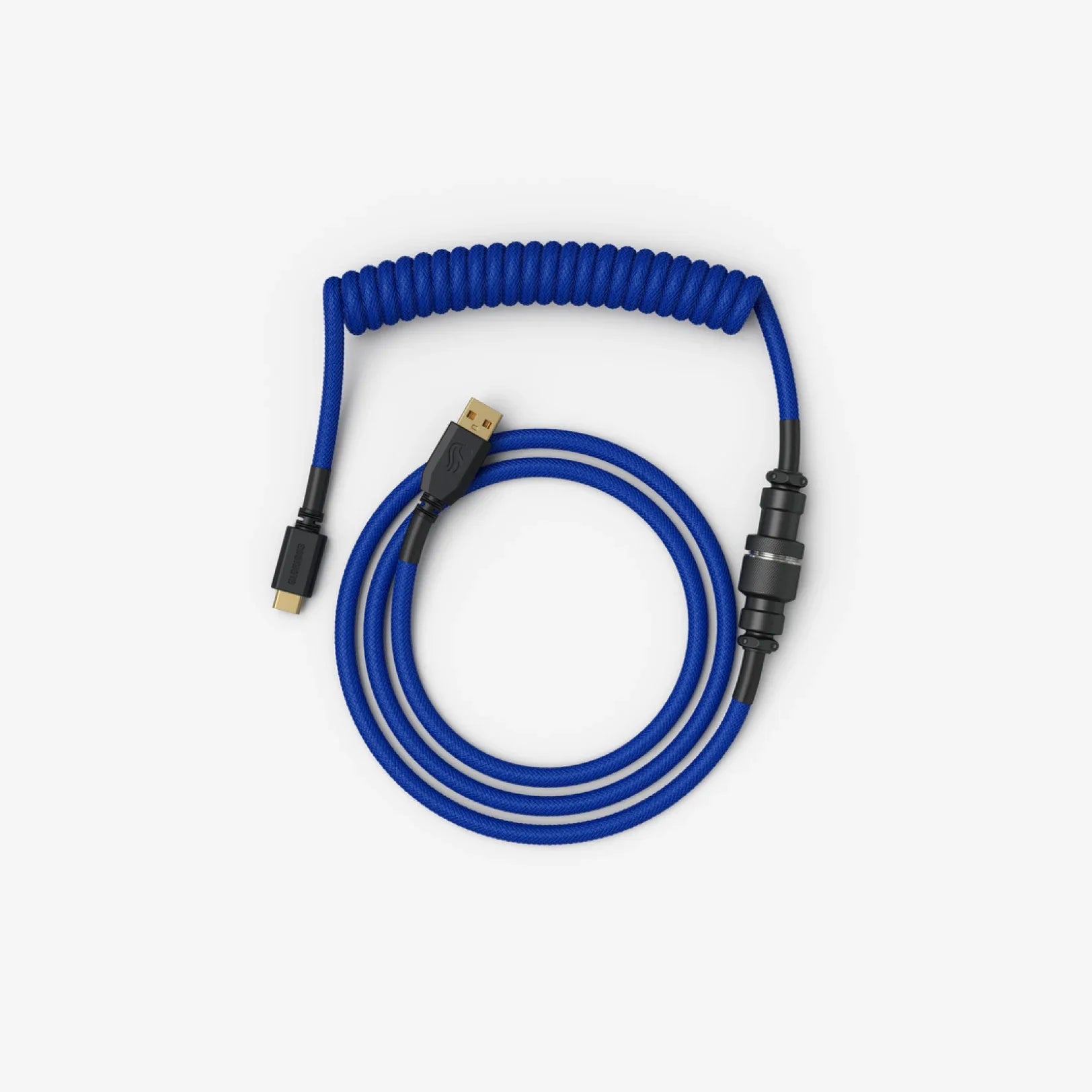 Premium Coiled USB Cable for Mechanical Keyboards - Aviator Connector, Durable & Tangle-Free - Perfect for Gaming, Typing & Office Workspaces