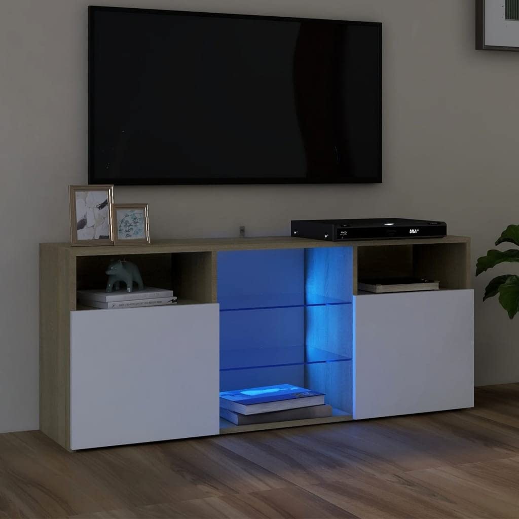 Modern TV Stand with LED Lights - 47.2