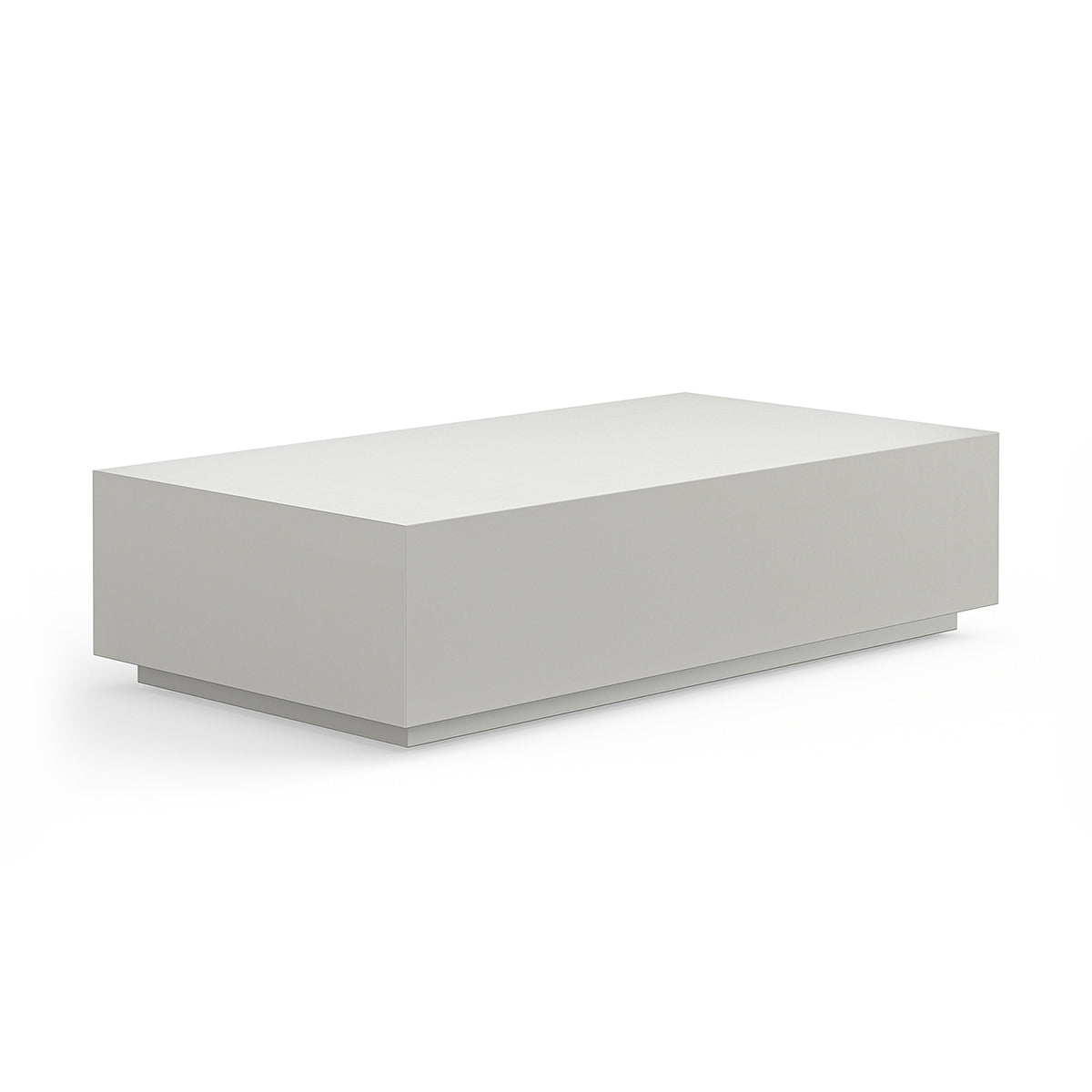 Modern Rectangular Concrete Coffee Table - Minimalist Industrial Style for Living Room, Lounge & Outdoor Patio