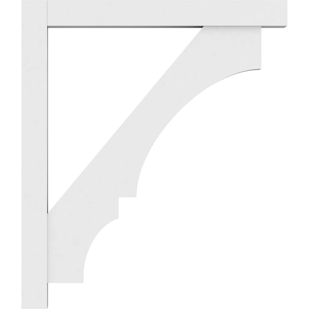 Ekena Millwork BKTP03X36X36BOA05 Standard Balboa PVC Brackets - 3
