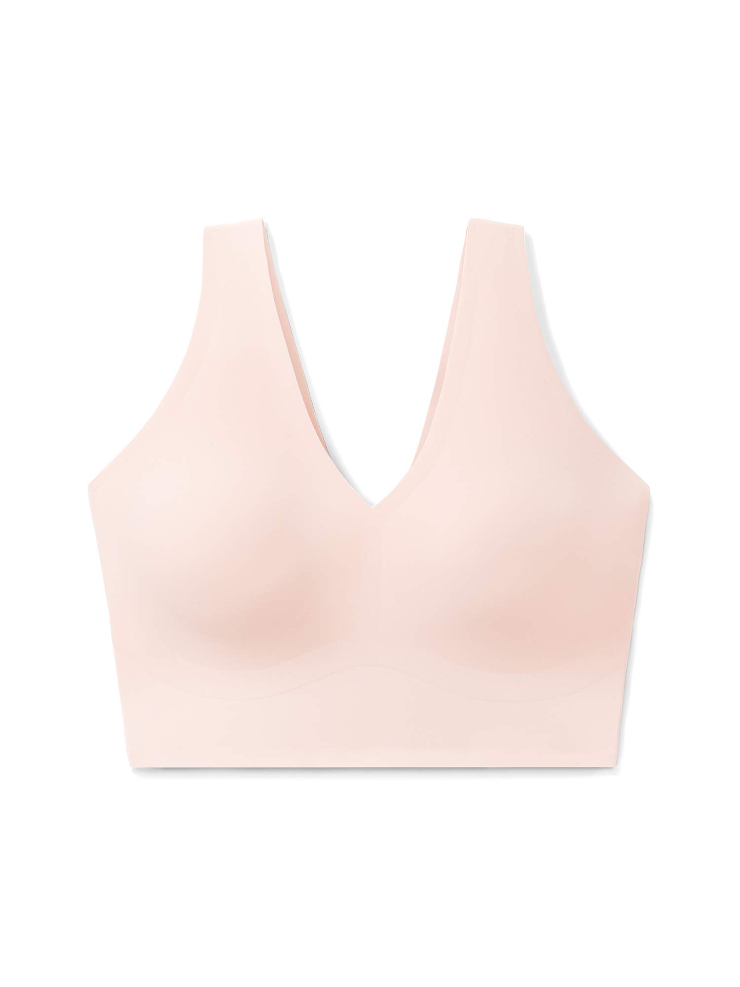 True & Co Women's True Body V Neck Bra - Wireless Comfort Bra for Everyday Wear - Seamless Underwire-Free Support - Perfect for Work, Yoga & Lounge Wear