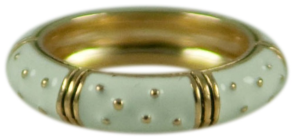 HamptonGems Gold Dot Enamel Stackable Ring for Women - Elegant Dainty Jewelry for Everyday Wear, Layering & Gift Giving