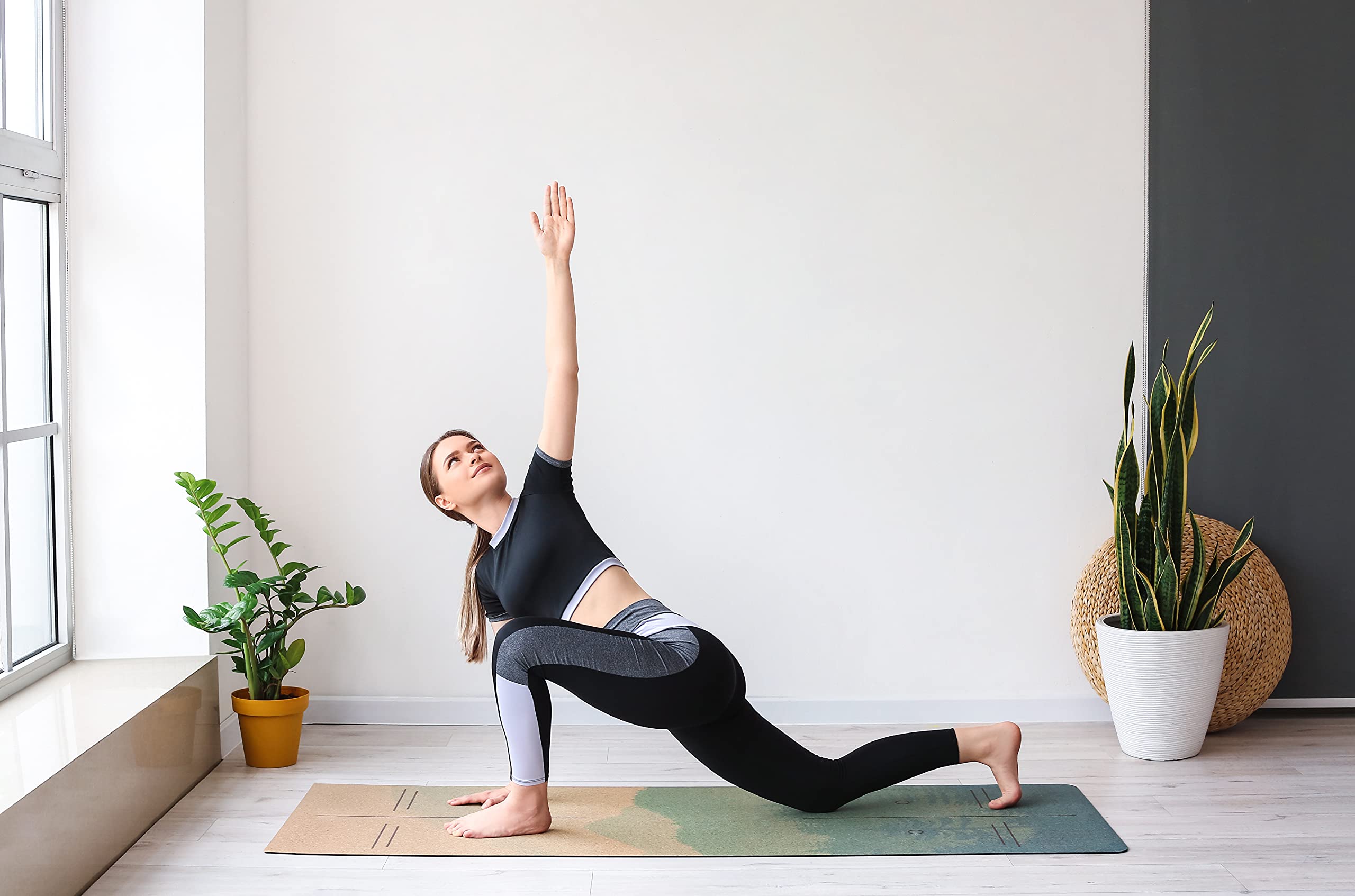 Premium Cork Yoga Mat with Natural Rubber Base - Extra Large, Thick & Supportive - Non-Slip, Non-Toxic & Sweat-Resistant - Eco-Friendly Exercise Mat for Home, Studio & Outdoor Yoga Practice