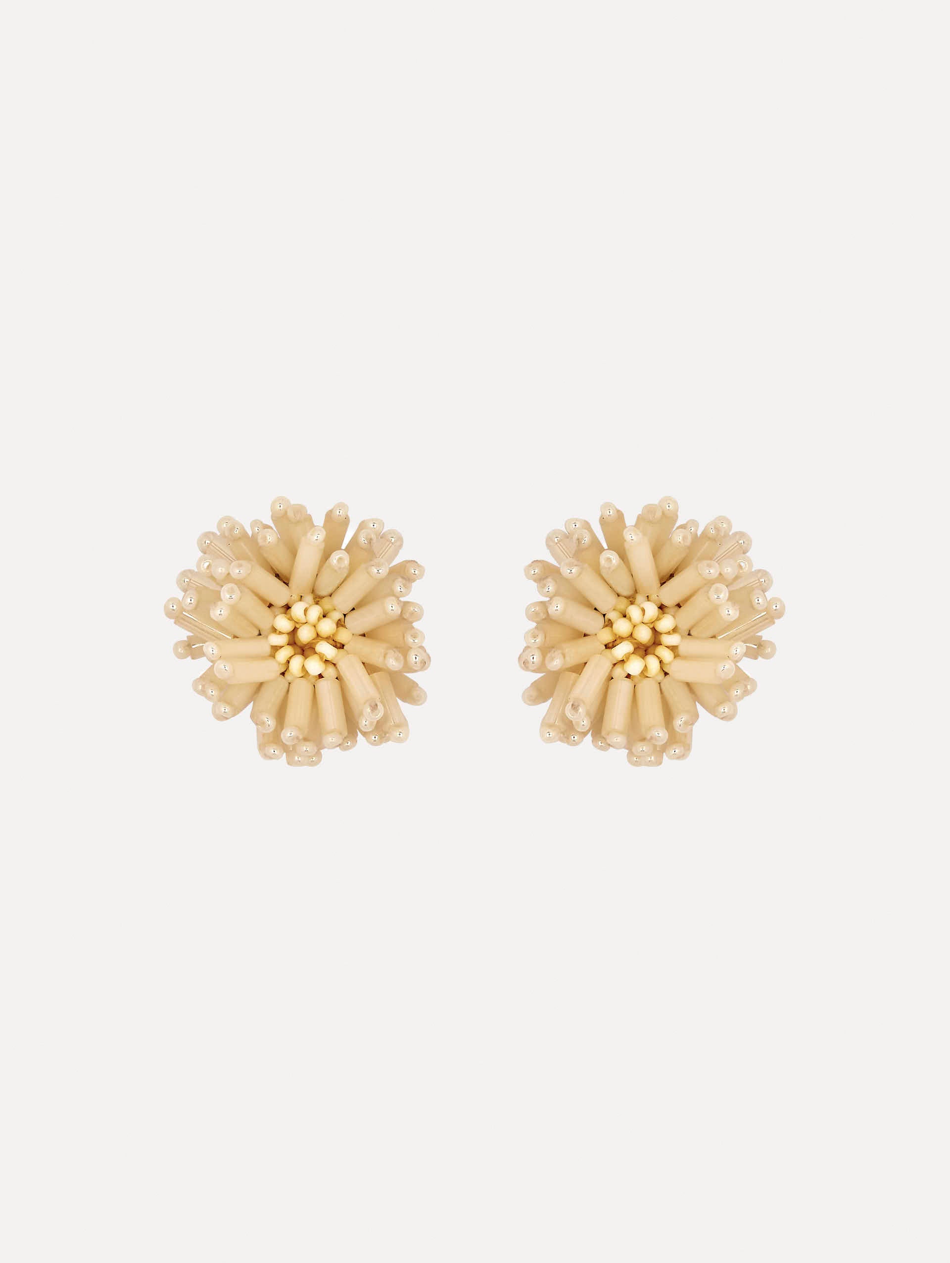 Pompom Flower Earrings for Women - Cute Floral Dangle Earrings for Spring & Summer Outfits - Perfect for Weddings, Parties & Everyday Wear