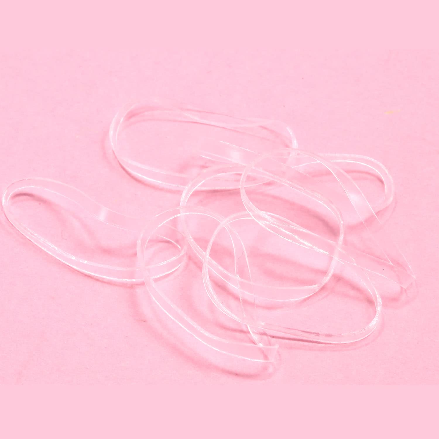 BEBEEPOO 2500pcs Clear Hair Elastics - Strong & Reusable Mini Rubber Bands for Hair Ties, Ponytails & Braids - Perfect for Women, Girls & Salon Use