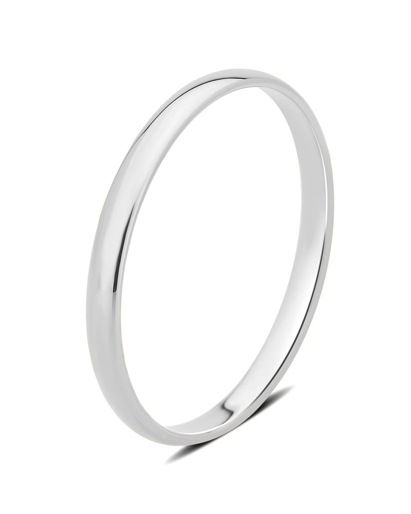 10K Solid Gold Comfort Fit Wedding Band - 2MM to 8MM High Polished Unisex Ring for Men & Women | White Gold & Yellow Gold Options | Perfect for Anniversaries, Engagements & Gifts | Includes Luxury Gift Box