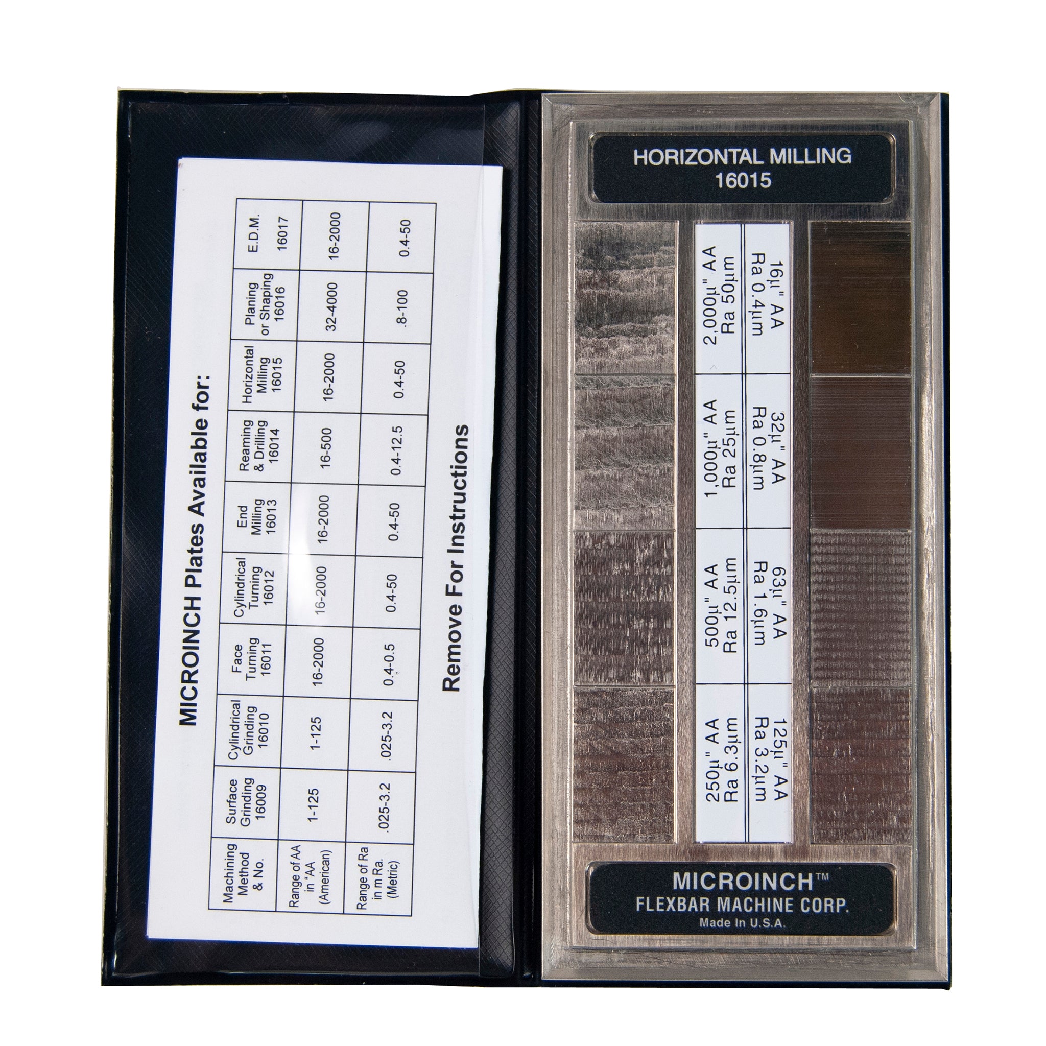 Microinch™ Comparator Plates - High-Precision Surface Finish Measurement Tools for Metalworking & Quality Control | Ideal for Machinists, Engineers & Industrial Applications