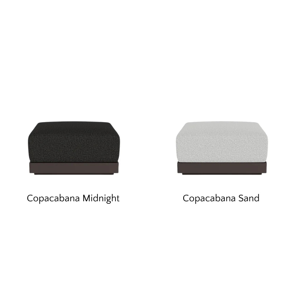 Antigua Outdoor Ottoman - Waterproof Patio Furniture, Weather-Resistant Garden Stool for Poolside, Deck, or Backyard Relaxation