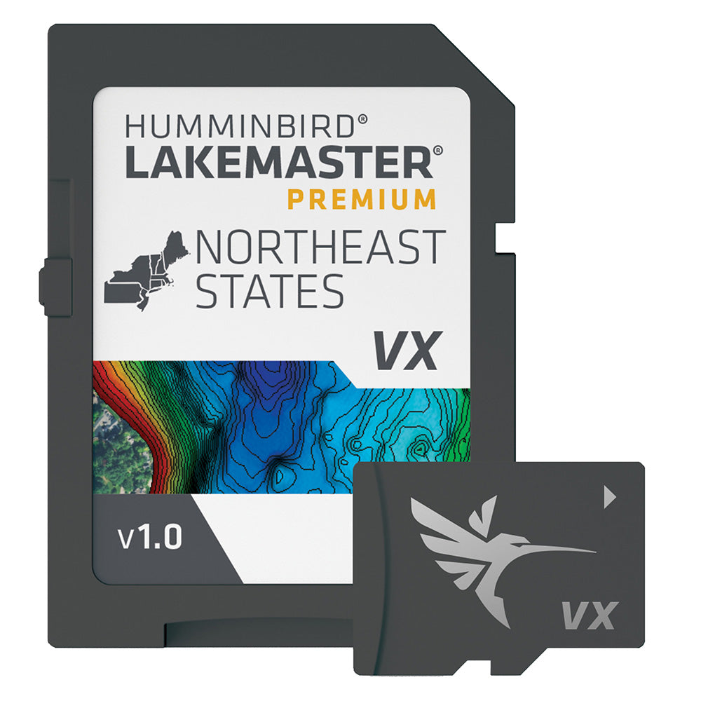 Humminbird Lakemaster VX Premium Northeast Fishing GPS Chartplotter - Accurate Lake Maps for Bass, Walleye & Trout Fishing in Northeast Lakes & Rivers