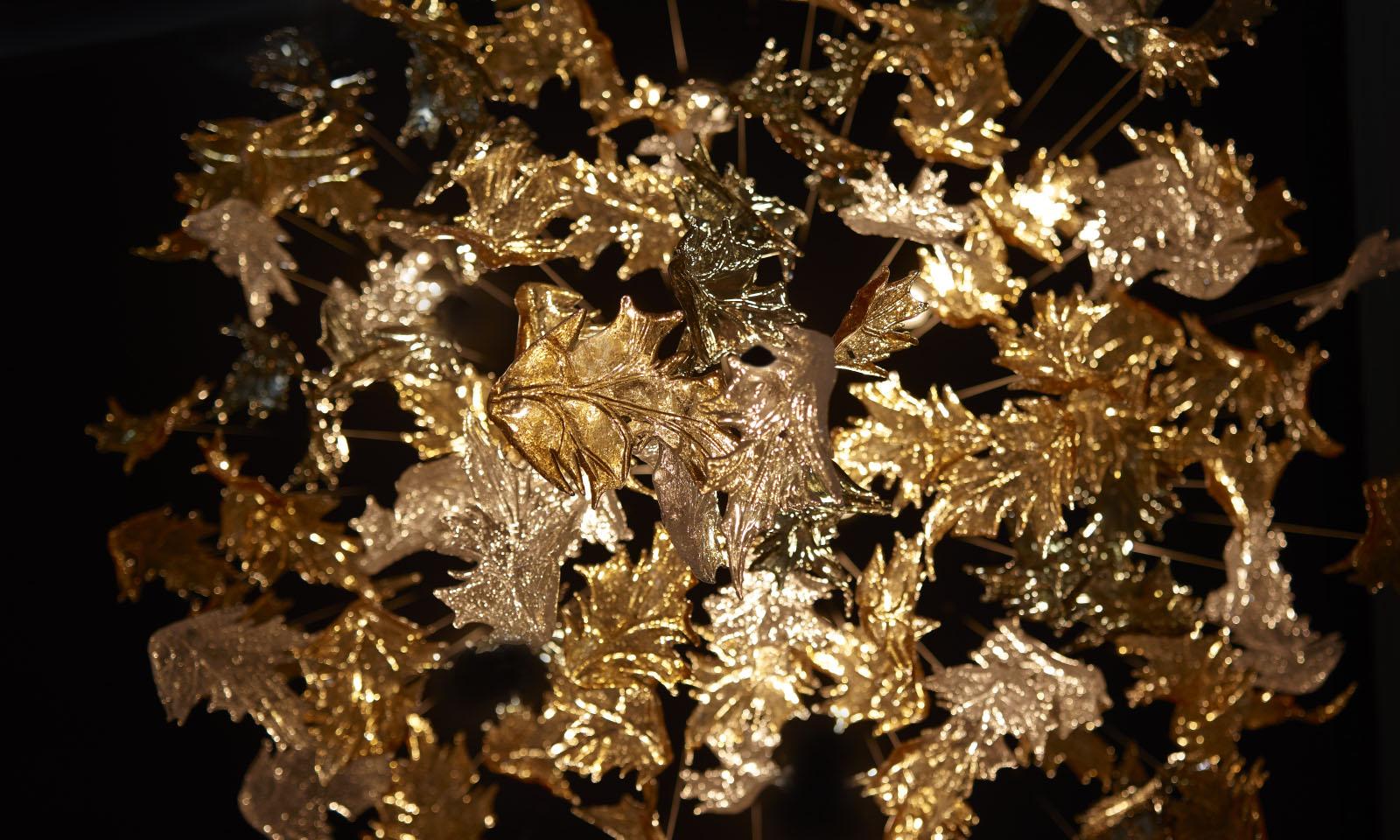 Elegant Flying Leaves Crystal Chandelier - Modern Ceiling Light Fixture for Dining Room, Bedroom & Living Room Decor