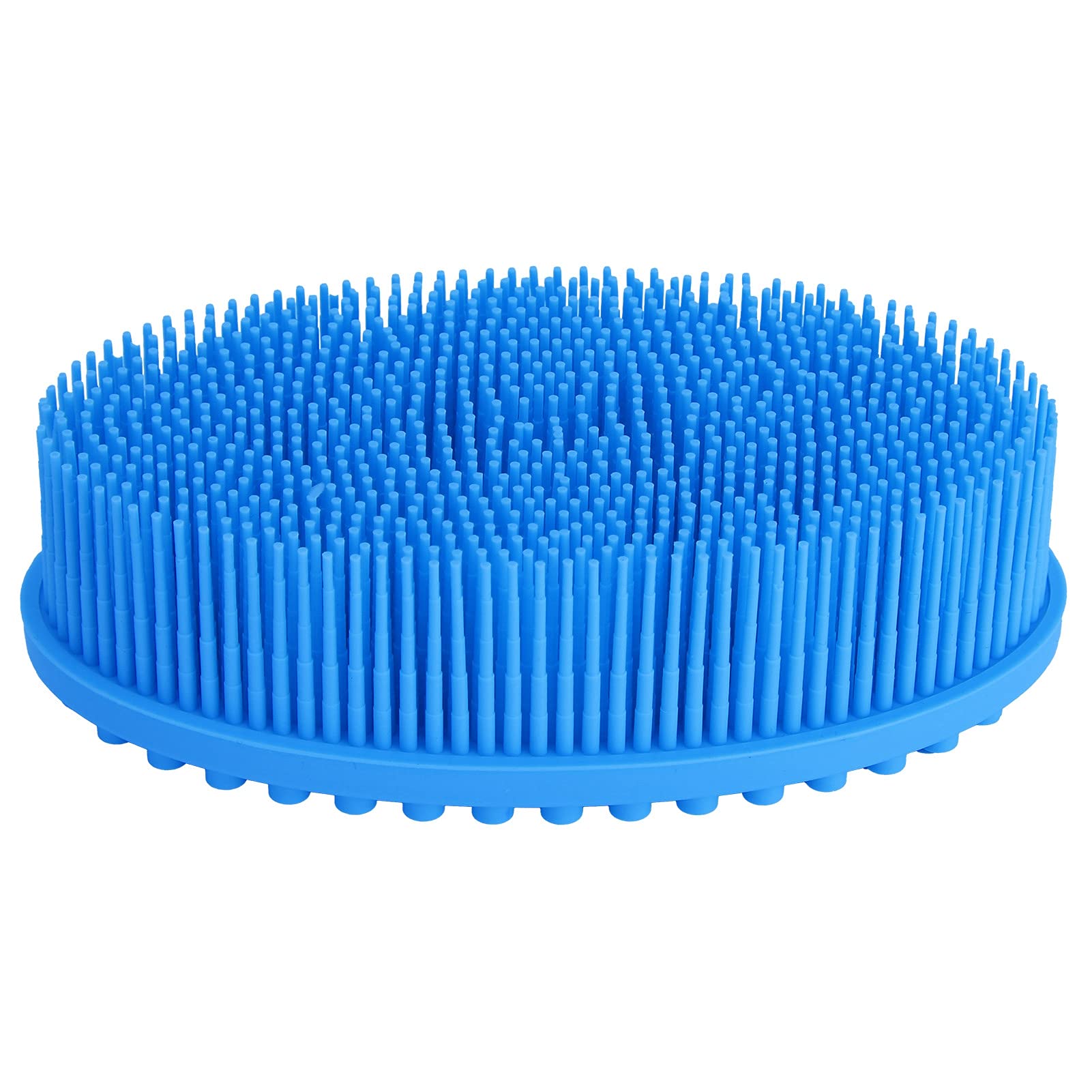 Premium Silicone Bath Scrubber - Exfoliating Body Brush with Long Handle for Shower & Spa | Soft Massage Brush for Back, Feet & Skin Care | Hotel & Home Bathroom Essential (Blue) | Perfect for Exfoliation, Dead Skin Removal & Relaxing Bath Time