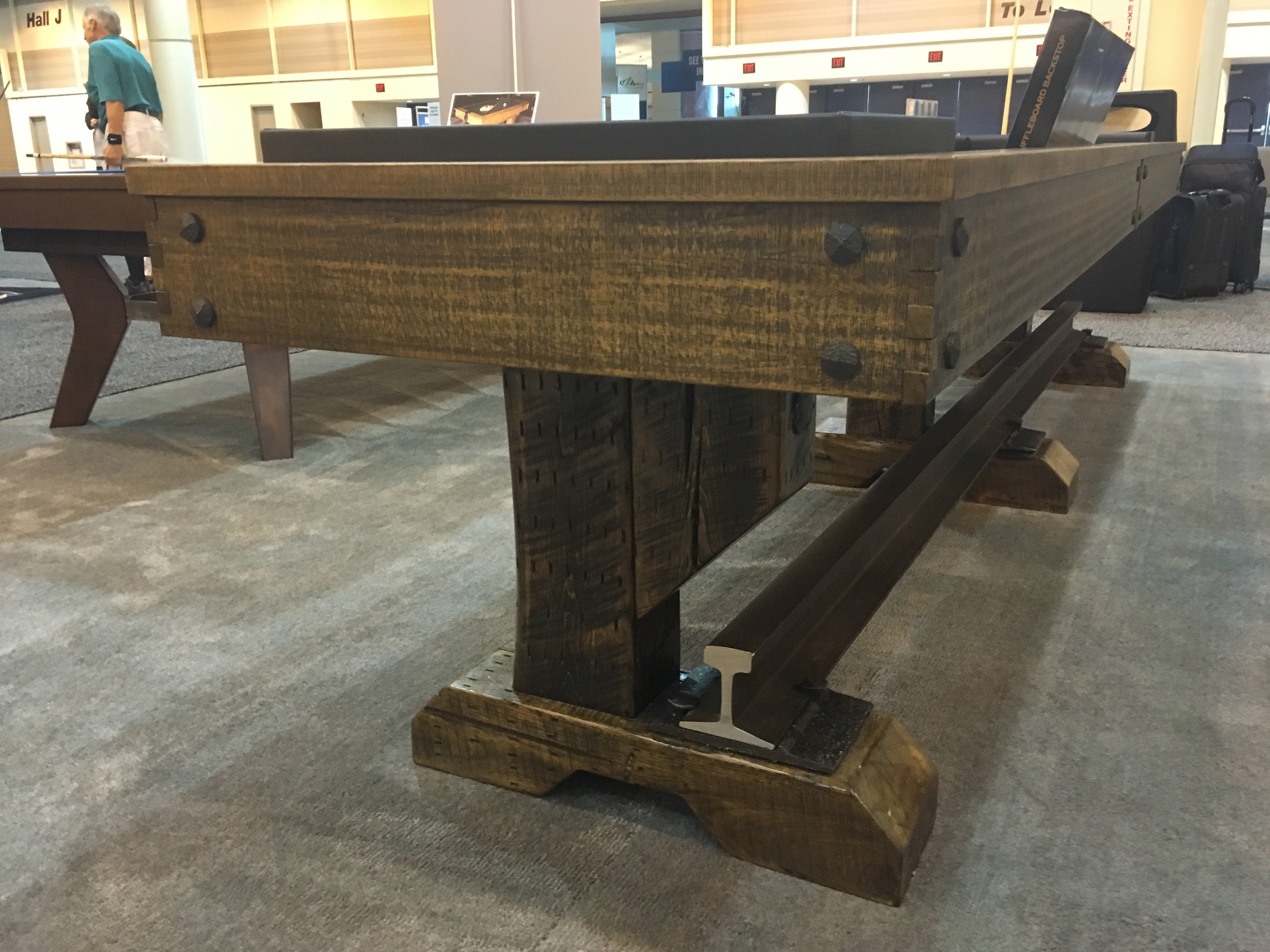 Olhausen Railyard Shuffleboard Table - Premium 12ft Indoor Shuffleboard for Game Rooms & Bars - Professional Tournament-Grade Surface - Perfect for Home Entertainment & Commercial Use
