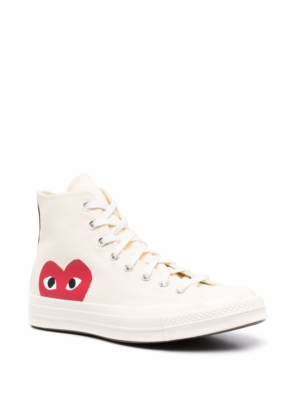 Comme des Garcons Beige Sneakers for Women - Fashionable Low Top Canvas Shoes for Casual Wear & Street Style Outfits