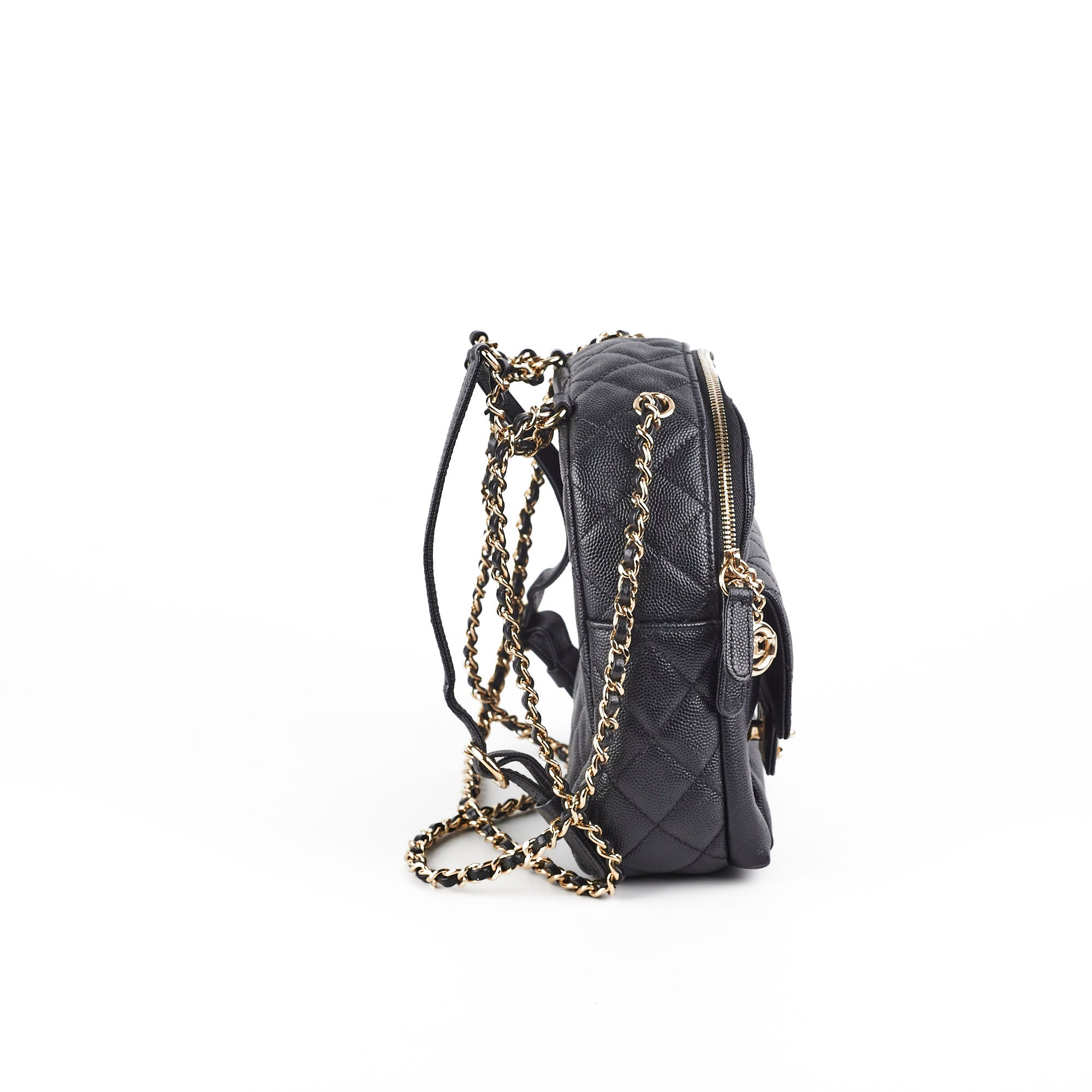 Chanel Mini Caviar Leather Black Backpack - Luxury Designer Handbag for Women | Perfect for Travel, Work & Everyday Use
