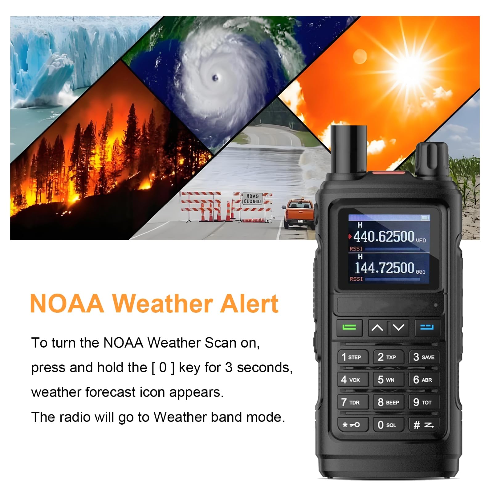 FONGHOO UV-17M Long Range Ham Radio Handheld Two Way Walkie Talkie - Rechargeable USB-C, NOAA Weather Alert, VOX Function, 999 Channels (Black) - Perfect for Outdoor Adventures, Emergency Communication & Group Activities
