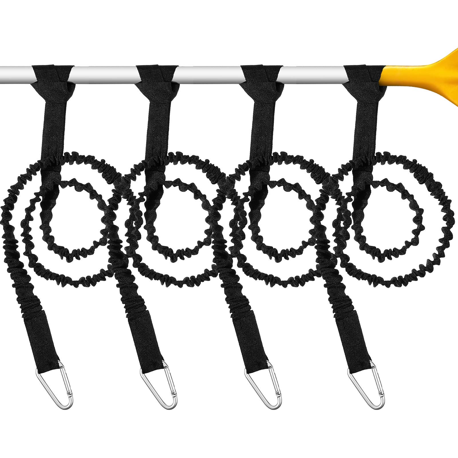 **Sumind 4-Piece Stretchable Coiled Kayak Paddle Leash Set - Secure Kayak Accessories for Paddles & Fishing Rods - Perfect for Kayaking, Canoeing & Water Sports**