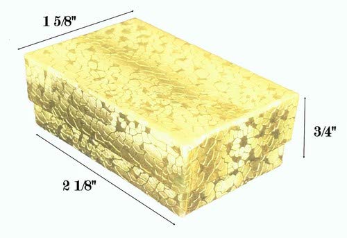 50 Pack Gold Foil Jewelry Gift Boxes 2.13