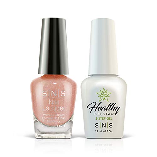 SNS Nails Duo Set - Nail Polish & UV Gel Kit, Shade #NOS06 | Long-Lasting Manicure & Pedicure for Salon & Home Use