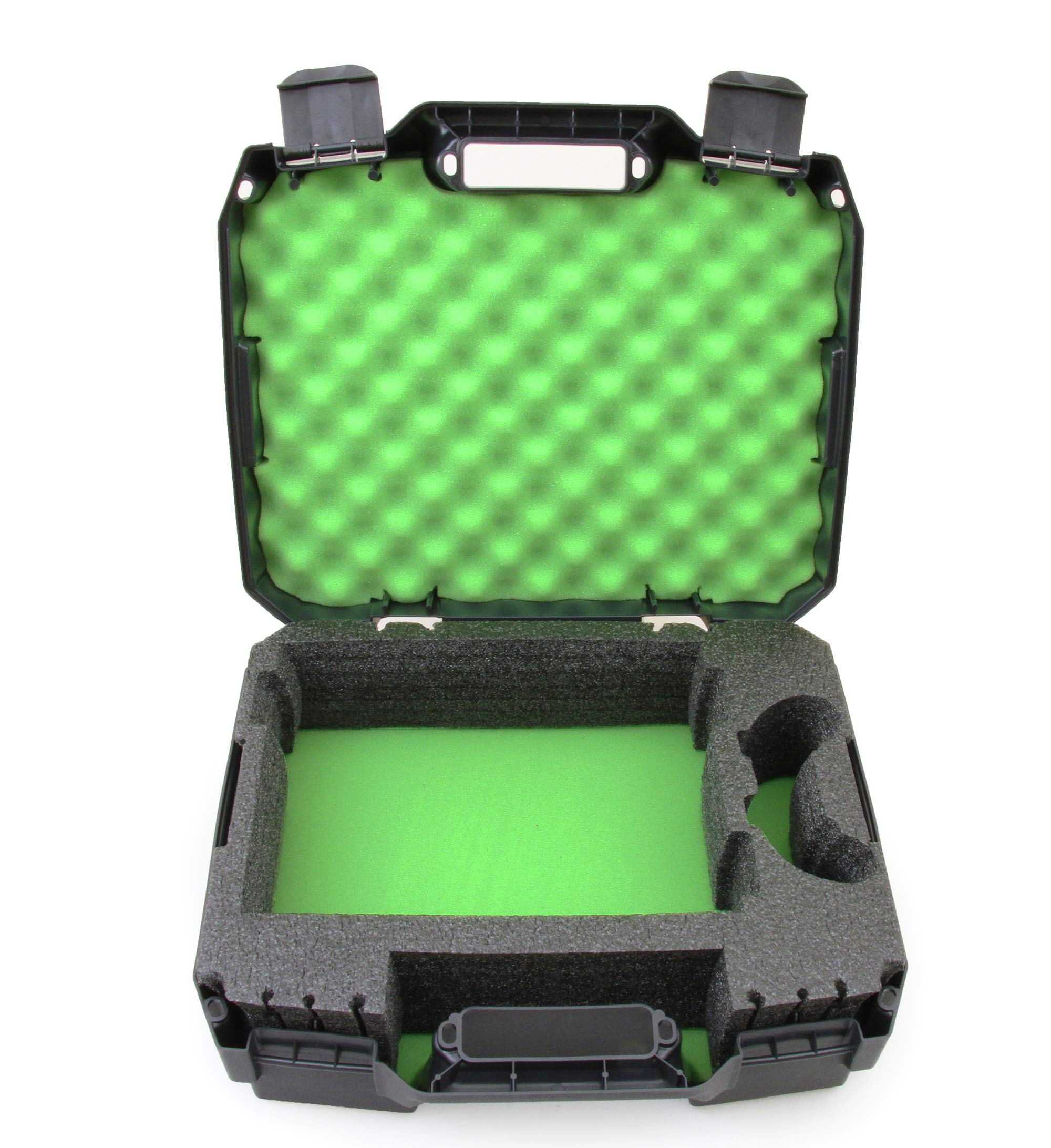 CASEMATIX Hard Shell Travel Case for Xbox One S - Protective Foam Storage for Console, Controller, Power Adapter & Games - Durable Carrying Case for Travel, Gaming Parties & Secure Storage