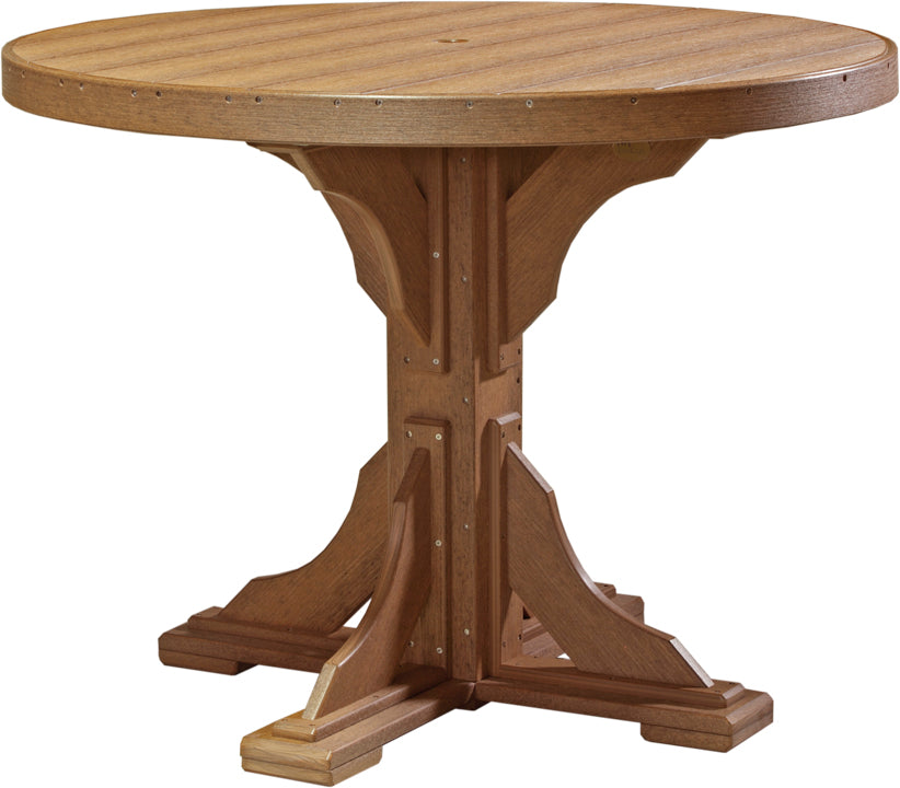 LuxCraft 4-Foot Round Dining Table Set - Perfect for Small Spaces, Kitchens & Outdoor Patios