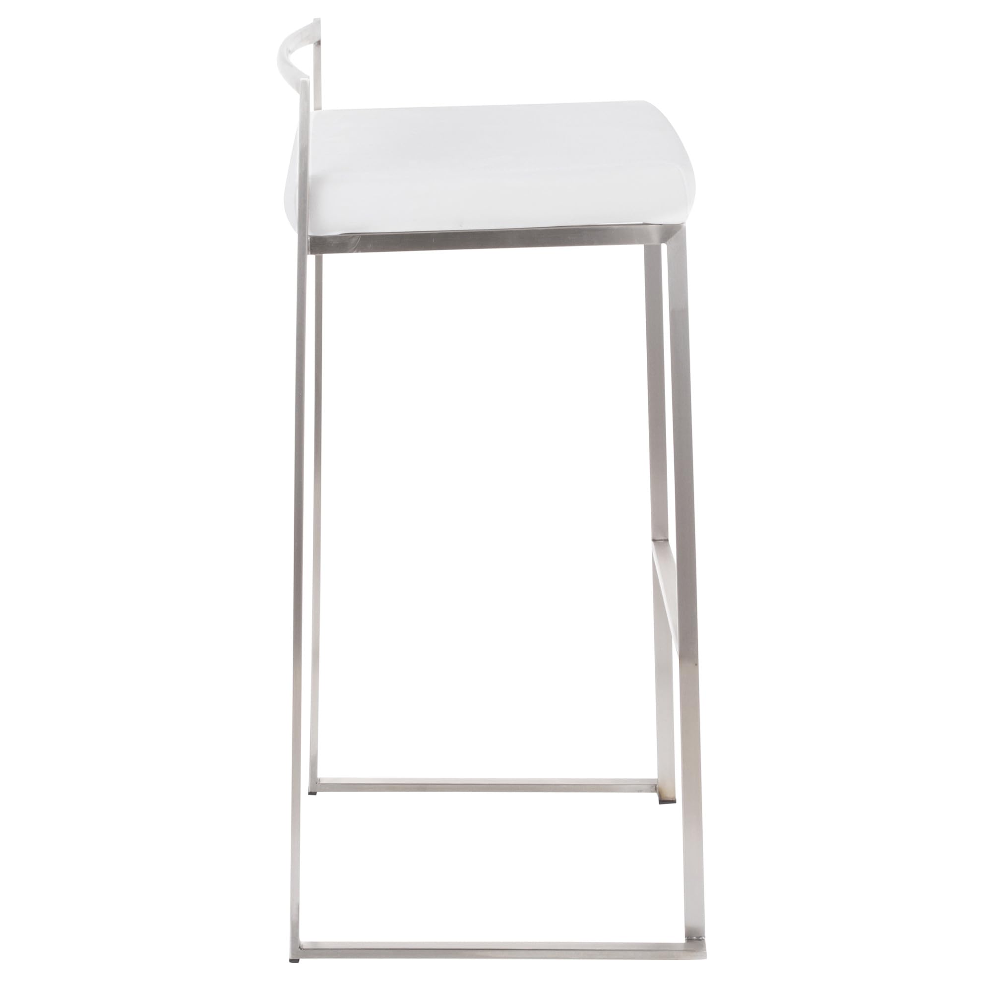 Fuji Stacker Bar Stool Set of 2 - Modern Bar Chairs for Kitchen Island, Pub & Restaurant Counter Height Seating - Durable & Space-Saving Stackable Bar Stools