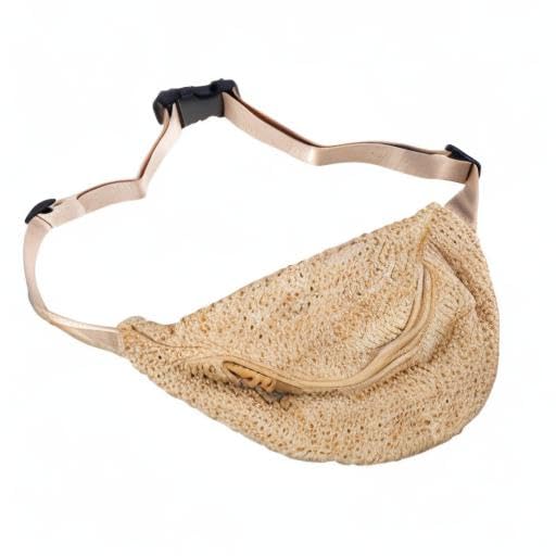 **Abaodam Straw Woven Crossbody Bag - Handmade Waist Pack for Women, Summer Beach Bag, Fashionable Chest Pouch for Shopping, Travel & Outdoor Activities**