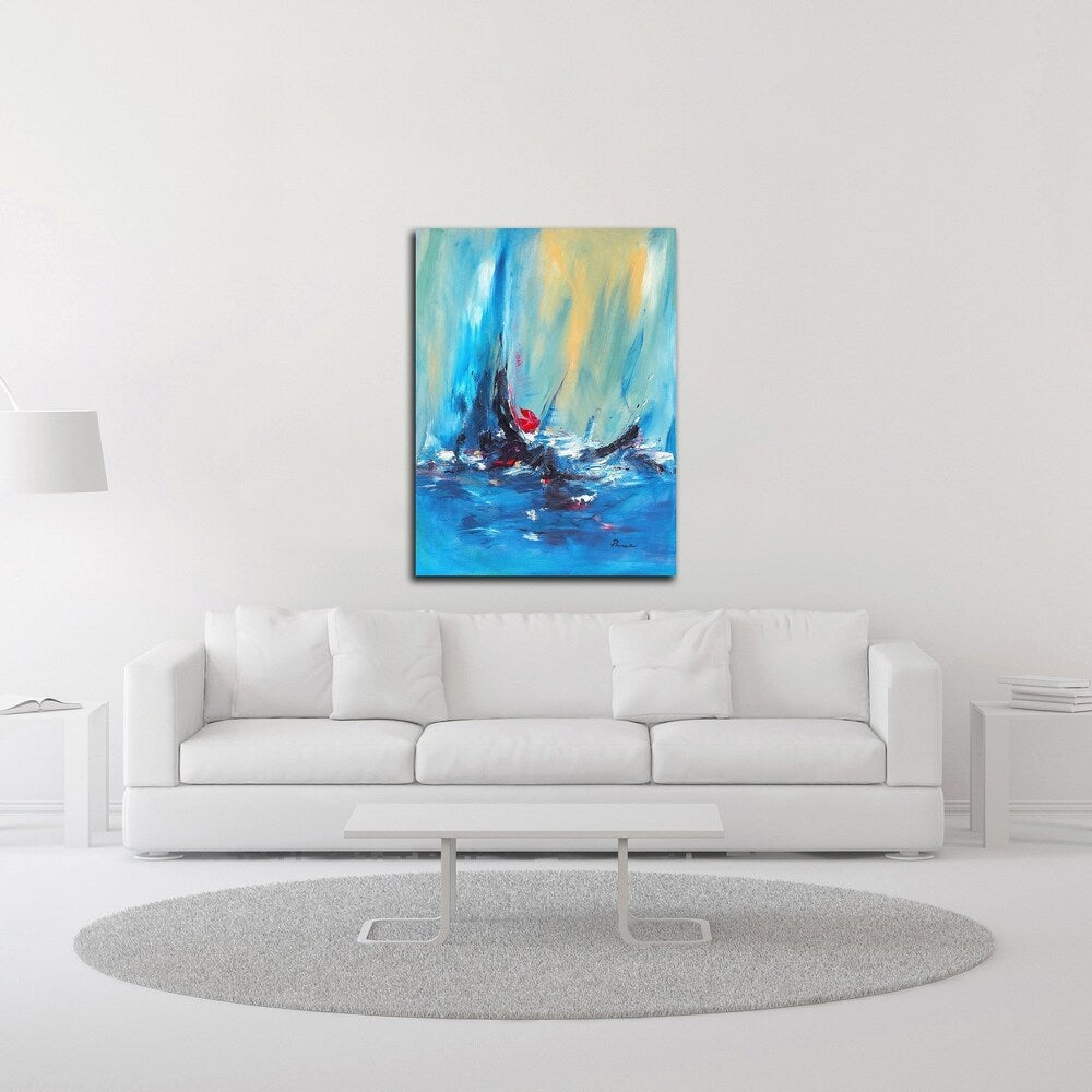 Aurora by Sarah Parsons - Stunning Canvas Wall Art Print, Framed & Ready to Hang - Perfect for Living Room, Bedroom or Office Decor