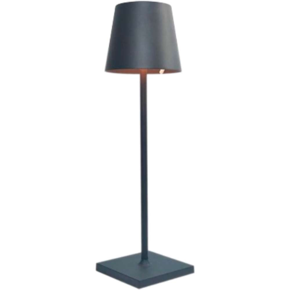 Black LED Knight Table Lamp with USB Charging - 10 x 10 x 38cm Modern Desk Light for Bedroom, Office & Gaming Setup