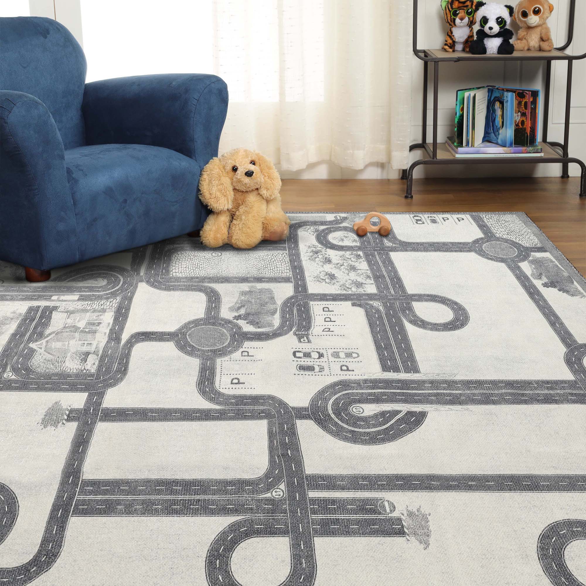 Non-Slip Kids Playroom Rug - Washable Nursery Carpet for Indoor Use | Safe Play Area Mat for Toddlers & Children | Perfect for Daycare, Bedroom, and Playroom Flooring
