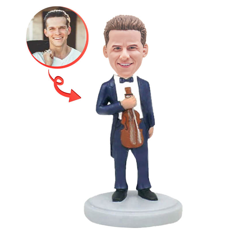 Custom Violinist Bobblehead - Personalized Music Lover Gift for Violin Players & Teachers - Perfect for Birthdays, Anniversaries & Music Room Decor