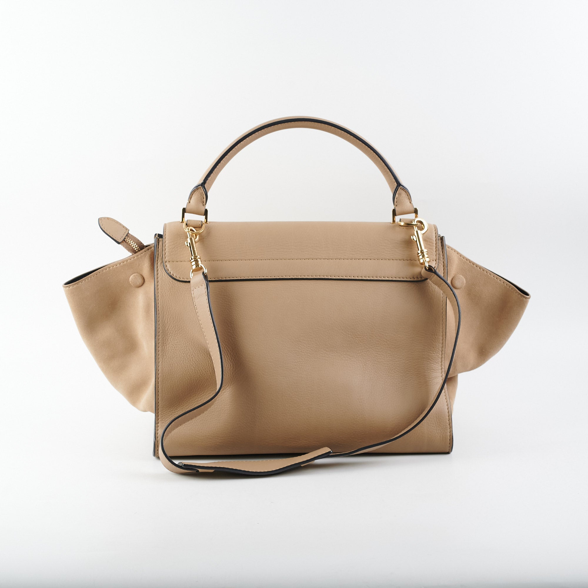 Celine Small Trapeze Bag in Beige - Luxury Leather Crossbody Handbag for Women | Perfect for Work, Travel & Everyday Use