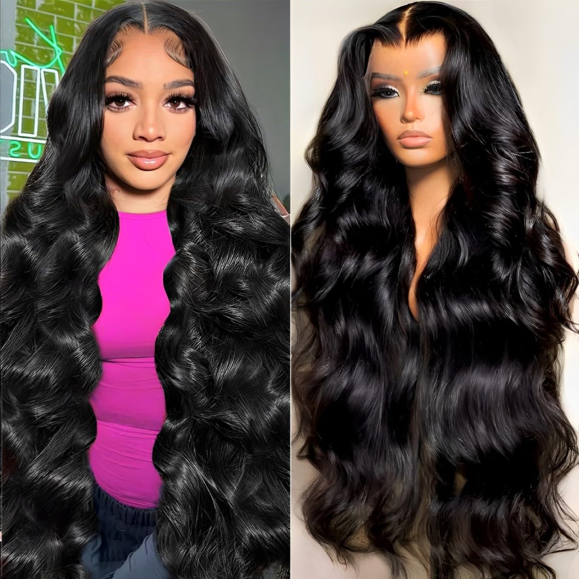 30 Inch 13x6 HD Lace Front Wig - 100% Virgin Human Hair, 200% Density Body Wave, Pre-Plucked Natural Color, Glueless & Breathable for Women | Perfect for Daily Wear, Cosplay, Weddings & Special Occasions