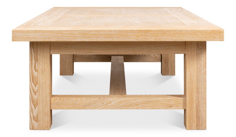 Seaside Retreat Rectangular Cocktail Table - Coastal Style Coffee Table for Living Room, Beach House Decor, Perfect for Patio & Outdoor Entertaining