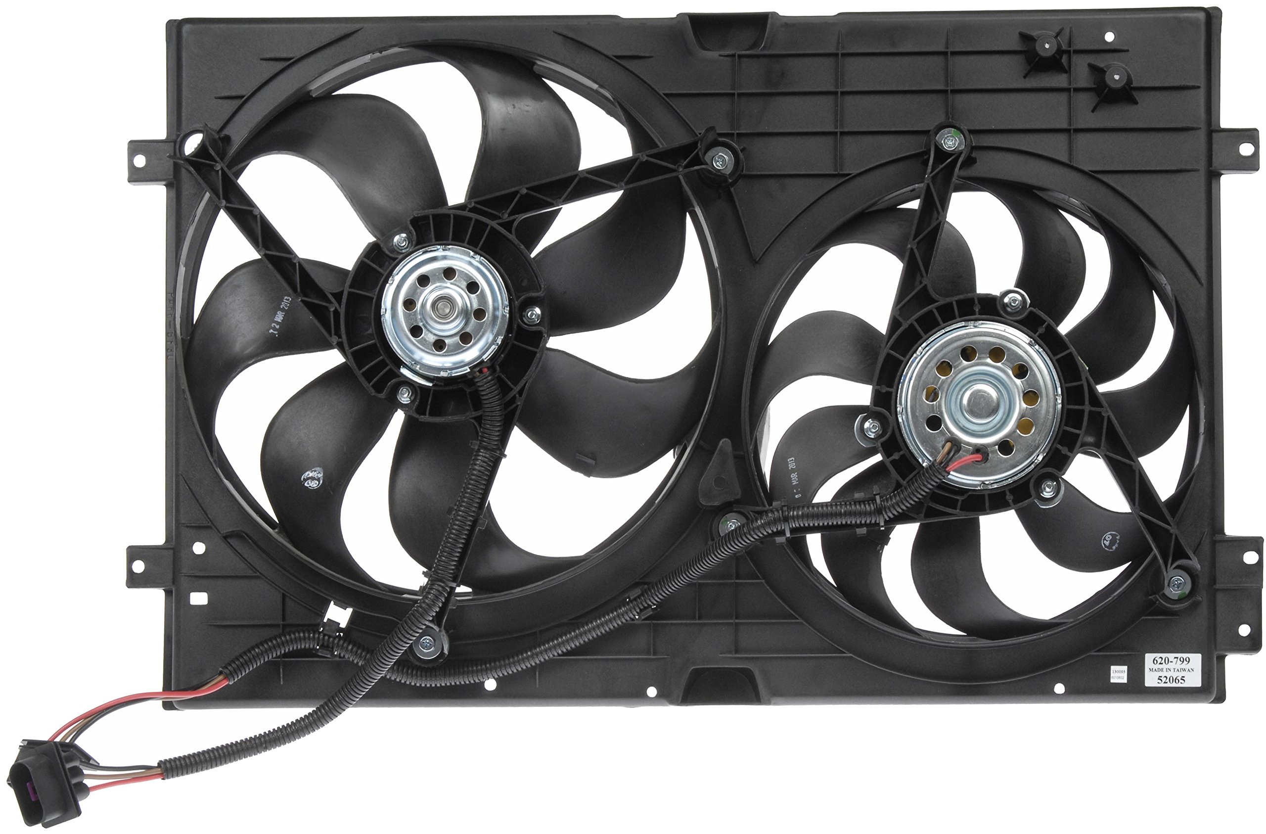 Dorman 620-799 Engine Cooling Fan Assembly Replacement for Audi A4 A6 Q5 & Volkswagen Jetta Passat - Perfect for Overheating Prevention & Summer Driving