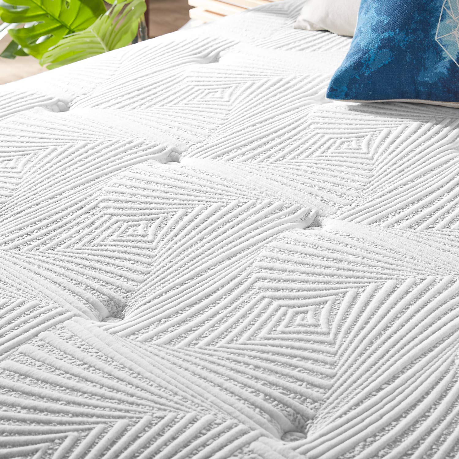 Mellow 12 Inch EIRA Hybrid Mattress Queen - Pocket Spring Gel Memory Foam, Plush Pillow Top, OEKO-TEX & CertiPUR-US Certified for Back Pain Relief & Pressure Relief - Perfect for Side, Back & Stomach Sleepers