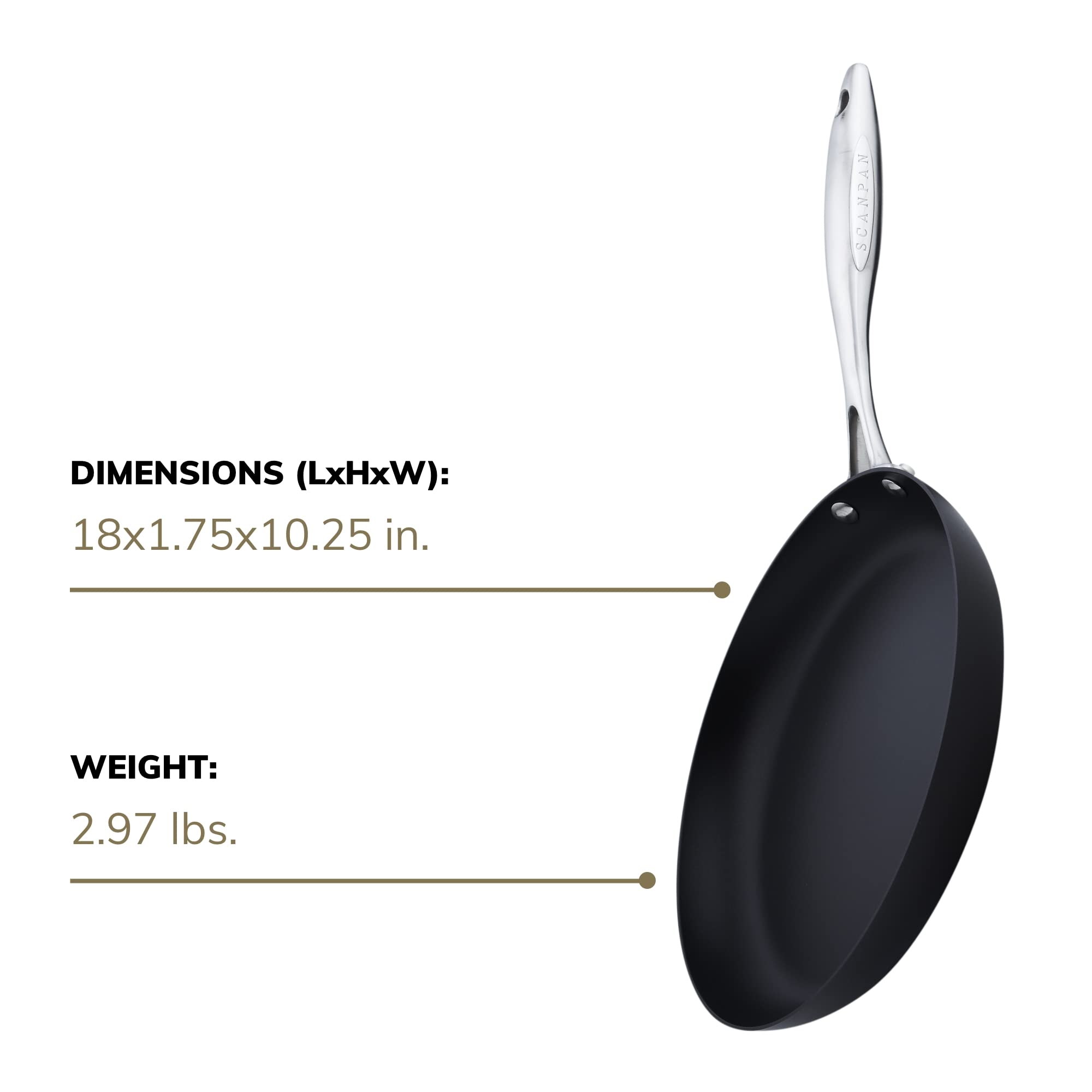 SCANPAN Professional 10.25 Inch Nonstick Frying Pan - Premium Danish Cookware - Oven, Dishwasher & Metal Utensil Safe - Perfect for Sautéing, Frying & Baking - Ideal for Home Chefs & Professional Kitchens