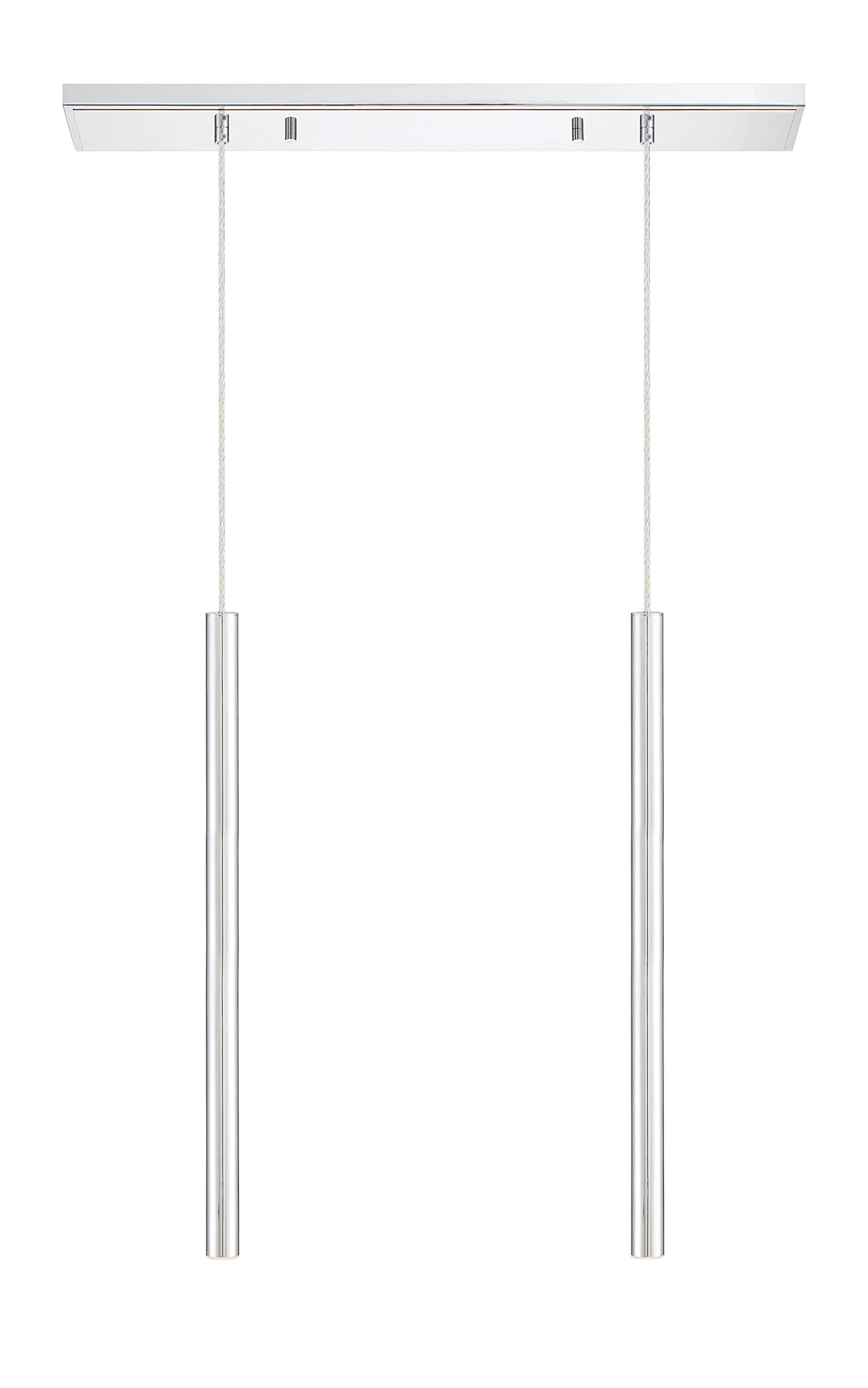 Forest 2-Light Chrome Island/Billiard Lighting Fixture - Perfect for Kitchen Islands, Game Rooms & Dining Areas