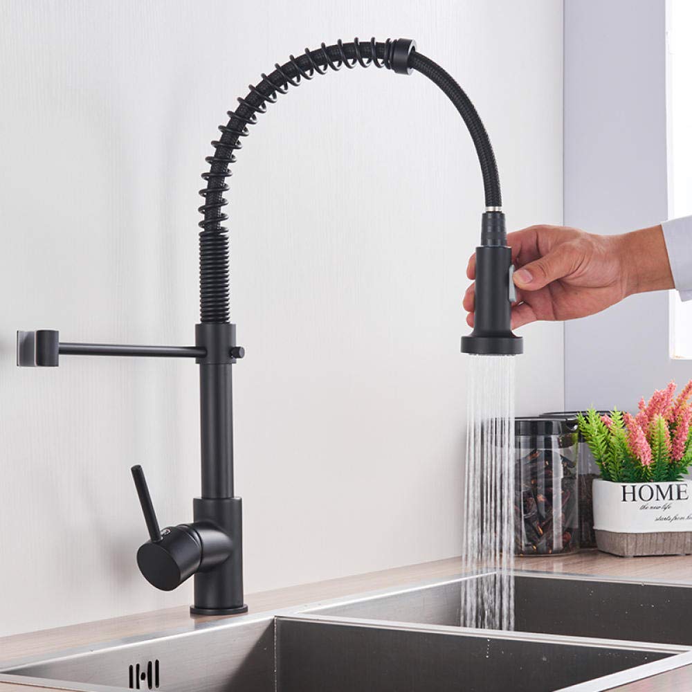 360° Rotating Pull Down Chrome Kitchen Faucet with Dual Spray - Hot & Cold Water Mixer Tap for Modern Sink (Perfect for Cooking, Washing Dishes & Filling Pots)