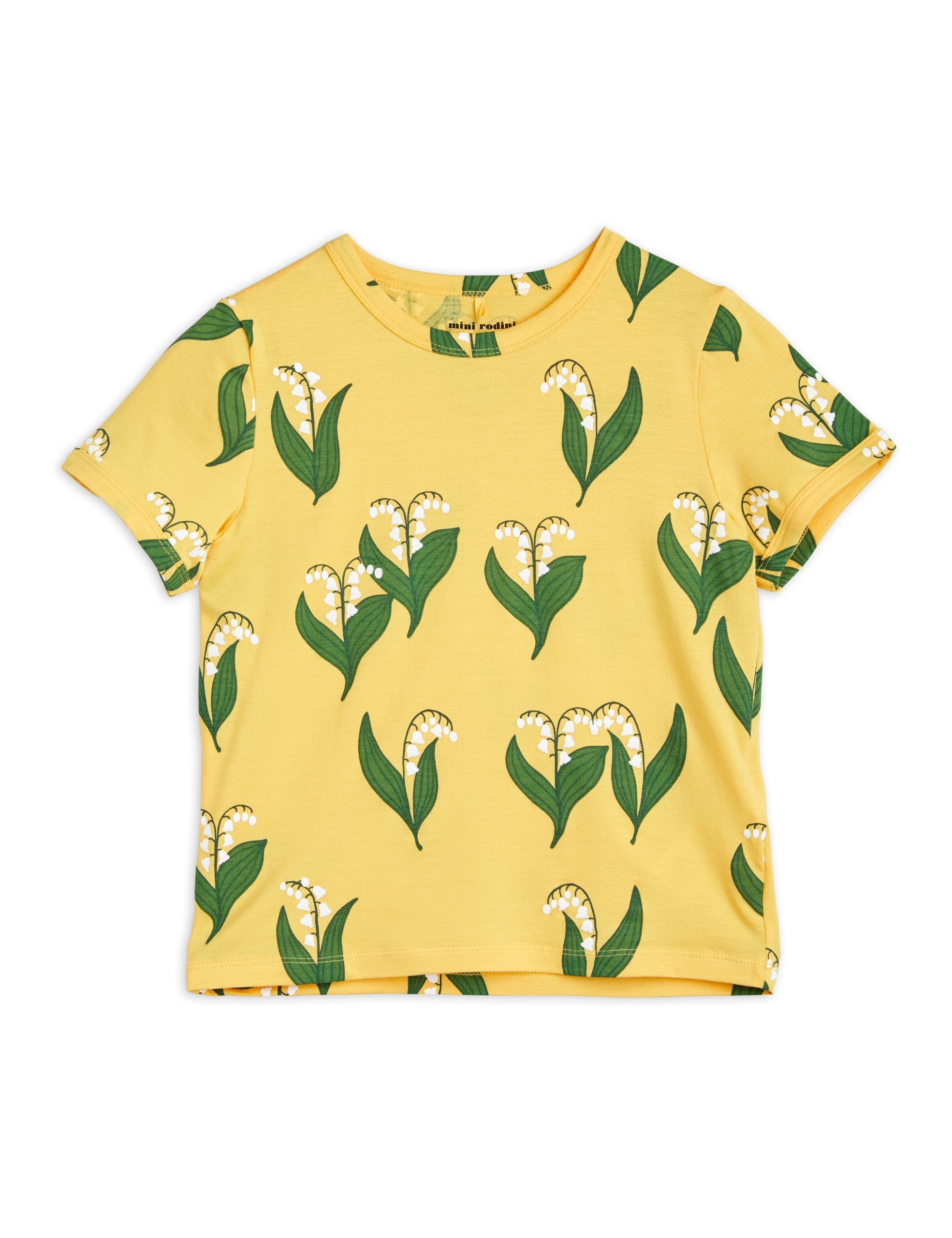 Mini Rodini Lily Of The Valley Short Sleeve Tee - Soft Cotton Kids T-Shirt for Playdates & Summer Outfits