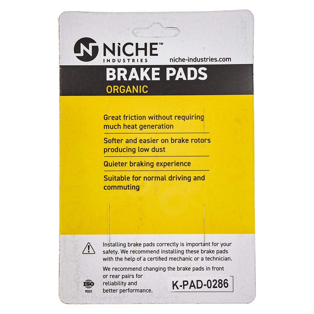 High-Performance Organic Brake Pad Set for Kawasaki Ninja ZX6R ZX12R ZX9R & Suzuki Hayabusa - Front 2 Pack (59302-33860) - Perfect for Street Racing and Daily Commuting