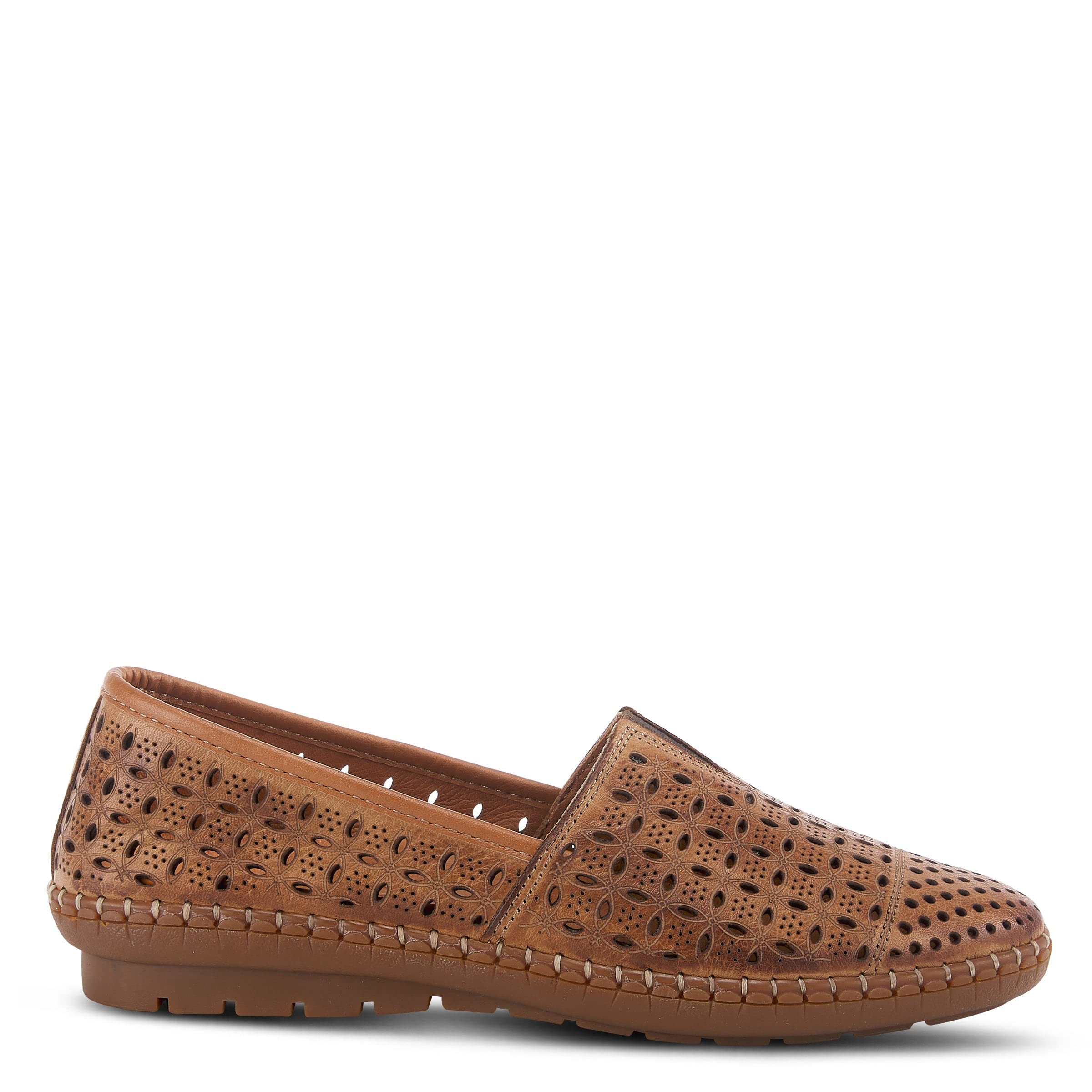Spring Step Oralis Leather Loafers for Women - Comfortable Slip-On Loafers with Rubber Outsole - Casual Low Heel Shoes for Work, Office & Everyday Wear