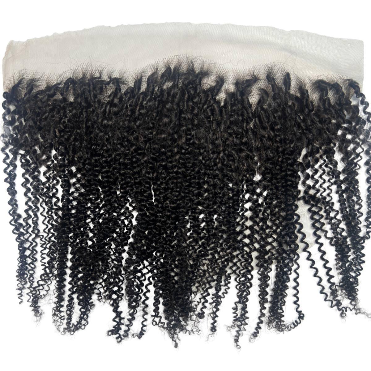 13x4 HD Lace Frontal Human Hair Wig - Afro Kinky Curly Hairline for Black Women | Perfect for Protective Styles, Weaves & Everyday Wear