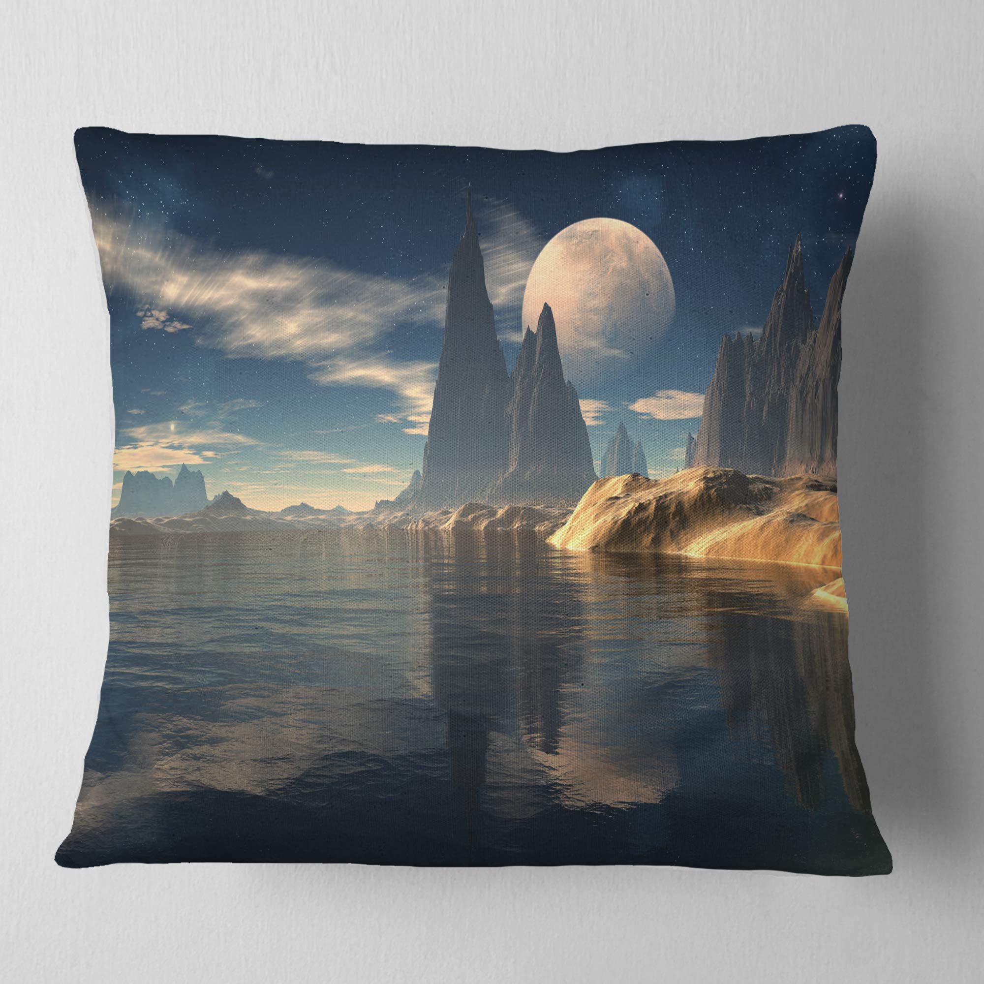 DesignQ CU7025 Soft & Supportive 18x18 Inch Grey Pillow Cushion - Perfect for Sofa, Bed, Office & Home Decor