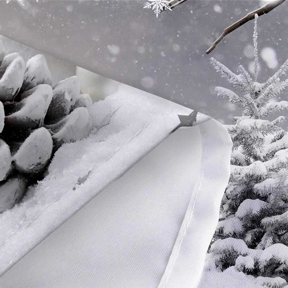 Grey Snowman Shower Curtain Set - 72x72 Inch Winter Snowflake Christmas Bathroom Decor with Hooks | Waterproof Fabric Shower Curtain for Holiday Home Decor, Kids' Bathroom & Seasonal Restroom Accessories